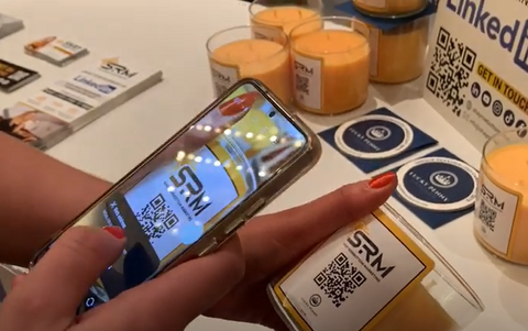 "I suggested going with a personalized candle with a QR code on the label to allow participants to rapidly visit a specific online form by simply scanning the label using their cell phone," said LeRoux.