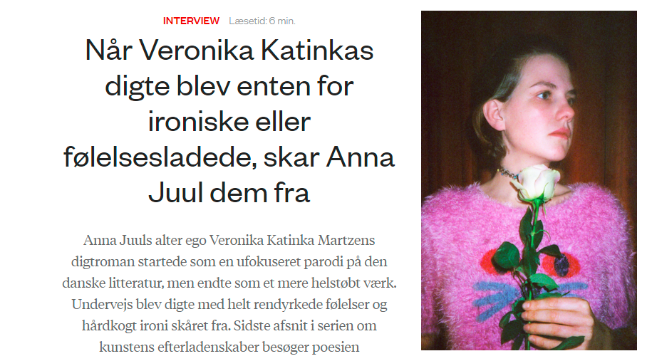 Anna Juul og interview-screenshot