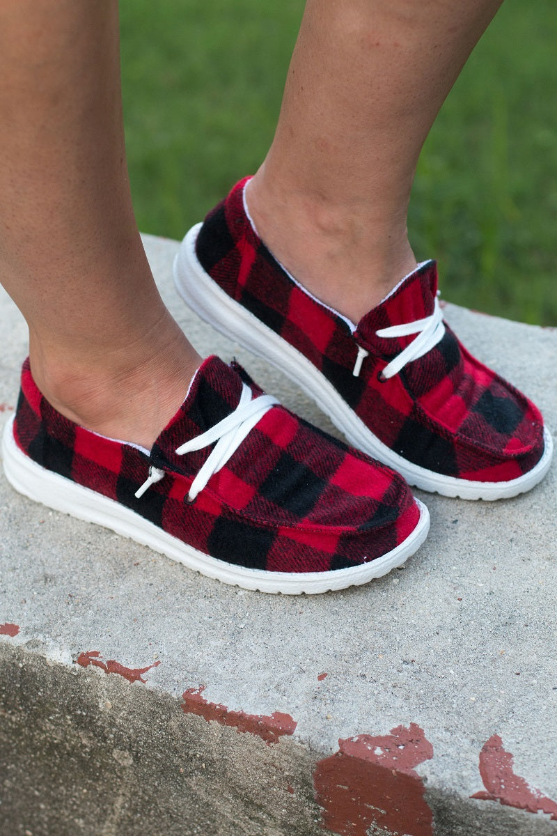 buffalo check sneakers