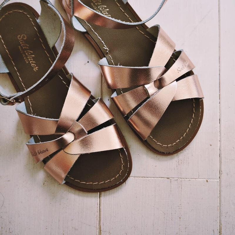 pewter salt water sandals