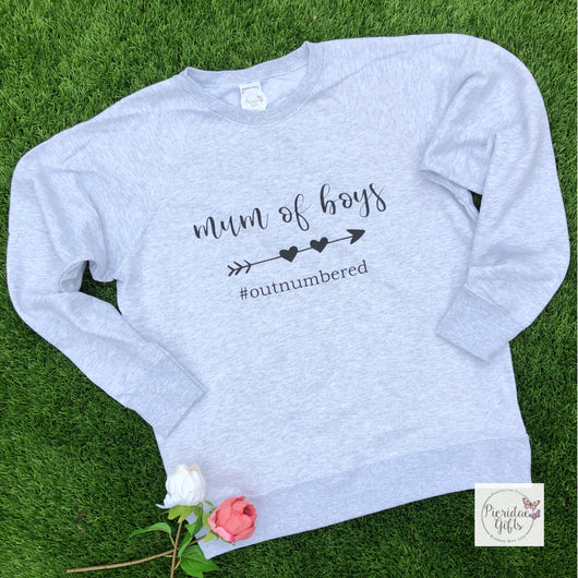 mum of boys sweatshirt