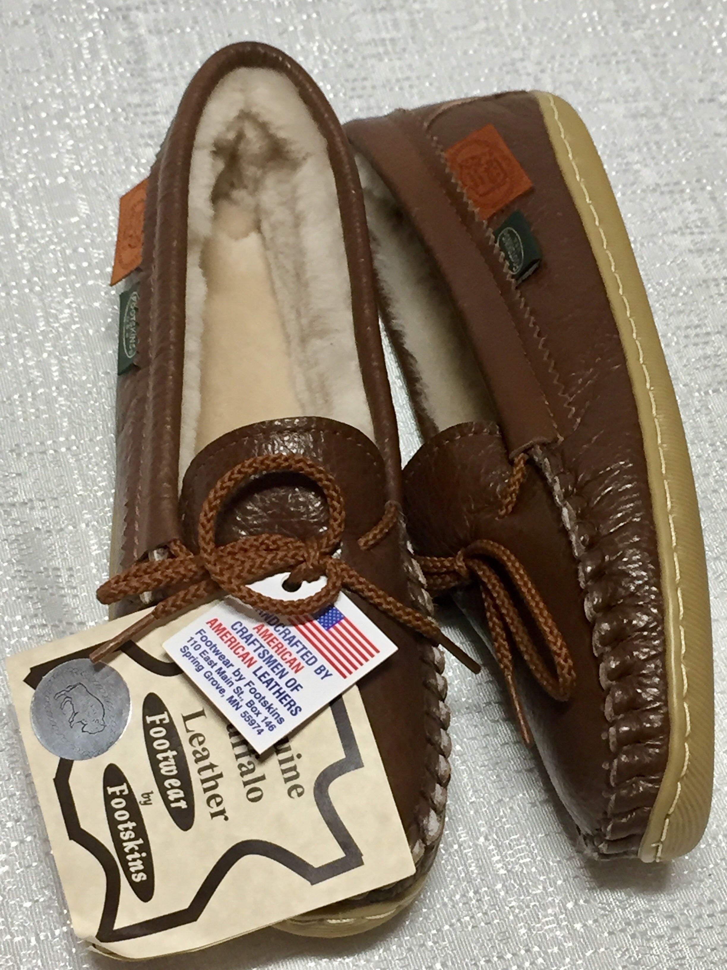 Footskins Bison Leather Slipper Women's B-2200s MS — Herd Wear Retail Store