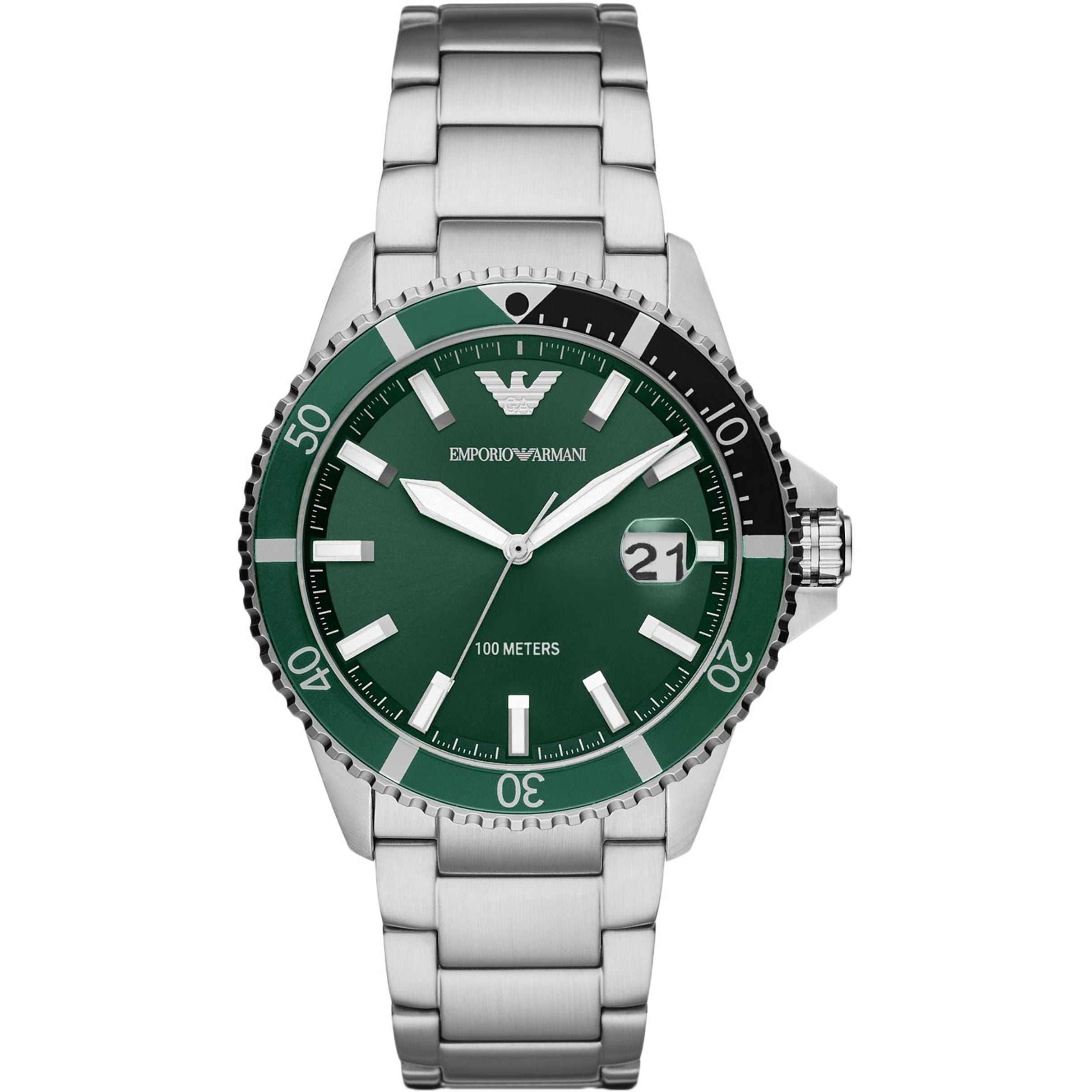 armani watch green face