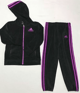 purple velvet adidas tracksuit