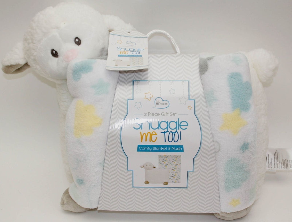 Little Miracles Snuggle Me Too Baby Comfy Blanket And Plush 2 Piece White Beirut Shopping