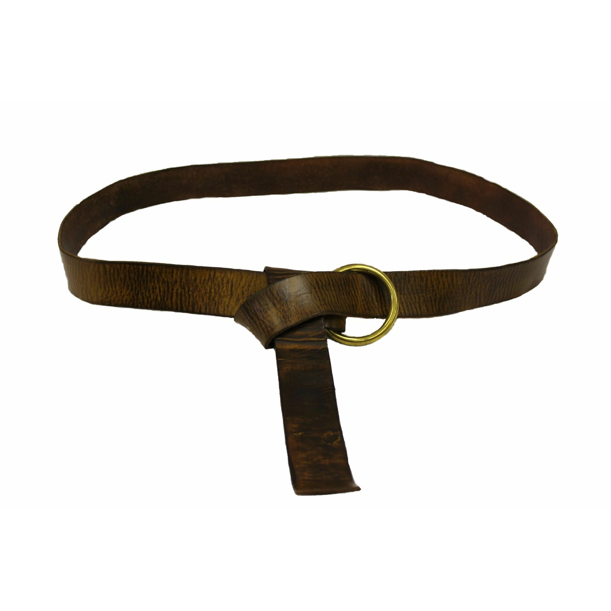Single Ring Brown Leather Sash Belt – MasterworkTraders & Dalriada ...