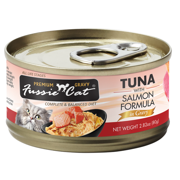 Fussie Cat Tuna with Salmon Formula in Gravy Canned Cat Food