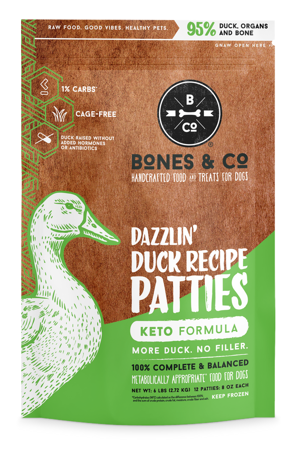 Bones & Co Dazzlin' Duck Frozen Patties Dog Food