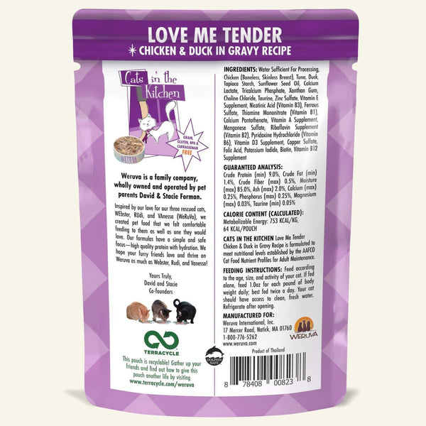 Weruva Cats in the Kitchen Love Me Tender Pouch Cat Food