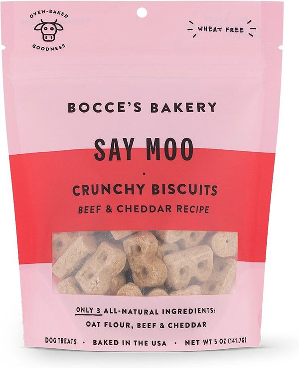 Bocce's Bakery Say Moo Crunchy Biscuits Dog Treats