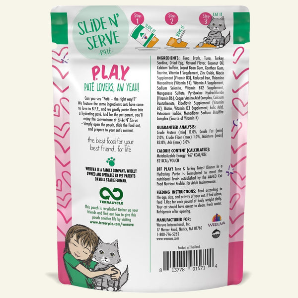 Weruva B.F.F. Play Totes! Tuna & Turkey Pouch Cat Food