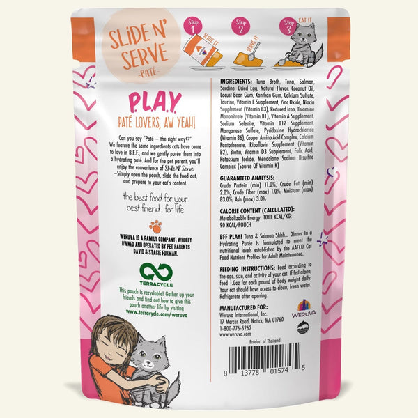 Weruva B.F.F. Play Tuna & Salmon Shhh... Pouch Cat Food