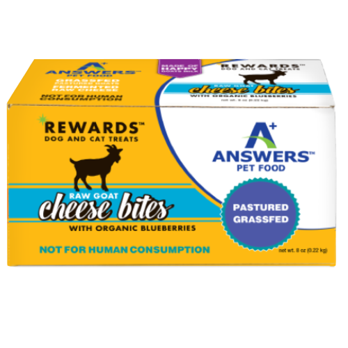 Answers Rewards Goat Cheese Bites Blueberry Raw Dog & Cat Treats