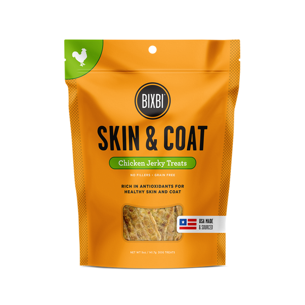 Bixbi Skin & Coat Jerky Chicken Dog Treats