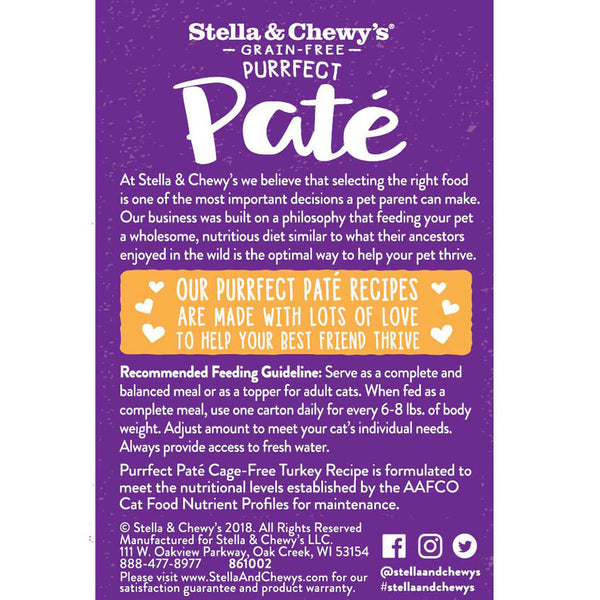 Stella & Chewy's Cage-Free Turkey Pate Wet Cat Food