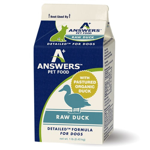 Answers Detailed Formula Duck Raw Dog Food