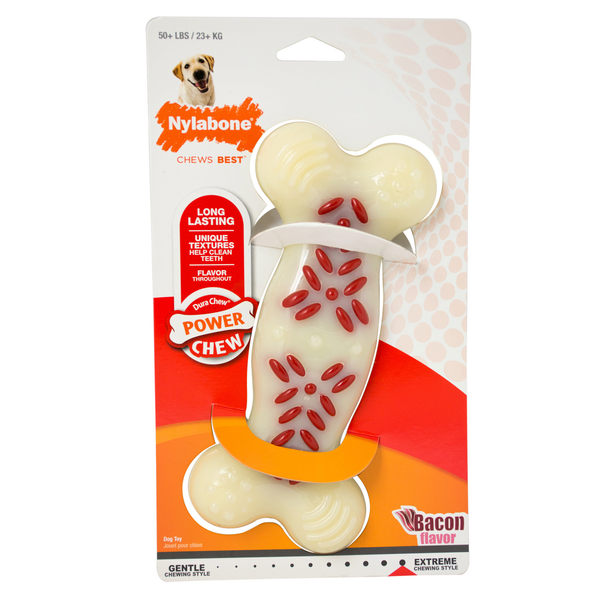 Nylabone Power Chew Action Ridges Chew (Bacon Flavor) Dog Toy