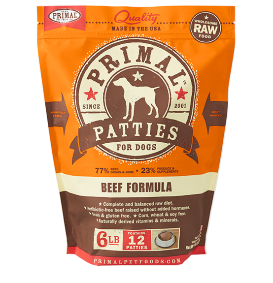 Primal Raw Frozen Beef Nuggets Dog Food