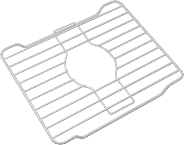 Sink Mat, Anti-Microbial, White, 12.7 x 10.7 x .4-In.