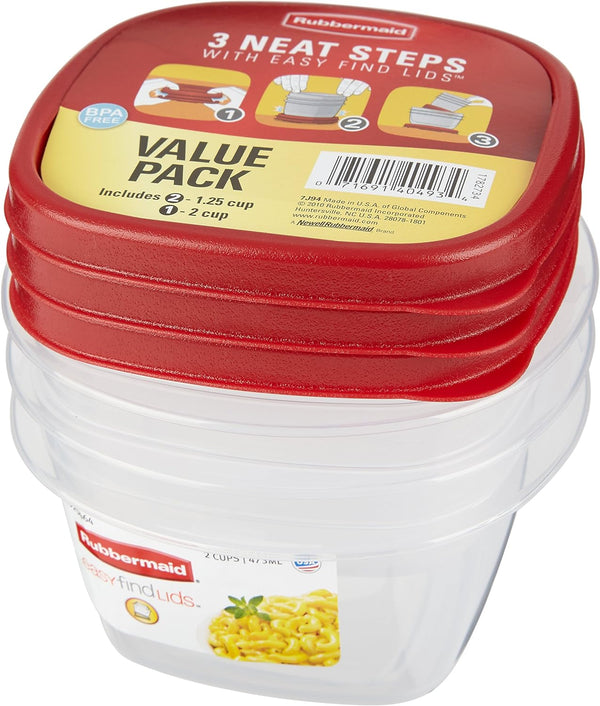 Rubbermaid Easy Find Lids 1.25 C. Clear Round Food Storage