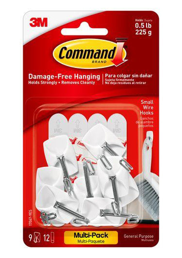 3M Command Round Cord Clips 4-Clips with Adhesive Clear Organizing Multiple  Cord