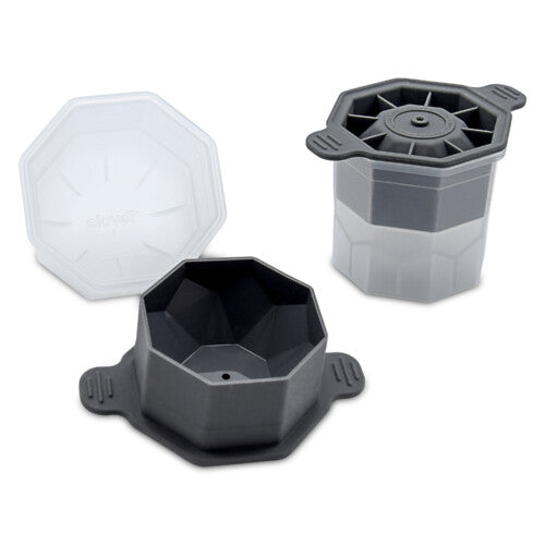 Tovolo Sphere 2-Pack Plastic Clear and Black Reusable Ice Cubes at