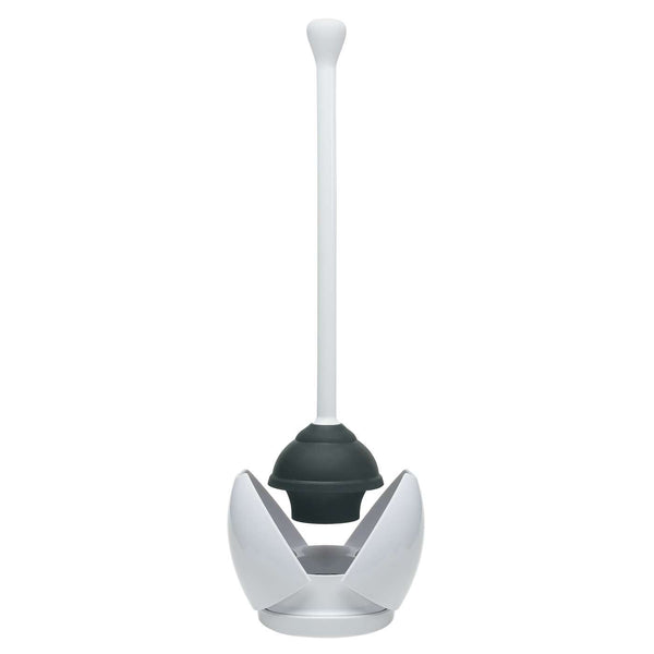 OXO 12241700 Good Grips Toilet Plunger & Holder, 24 High by 6 Dia