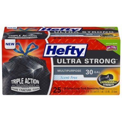 Hefty Medium Garbage Bags, Drawstring, Fabuloso Scent, 8 Gallon