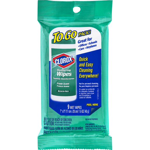 Clorox Disinfecting Wipes, Fresh Scent - 75 count, 19.7 oz canister