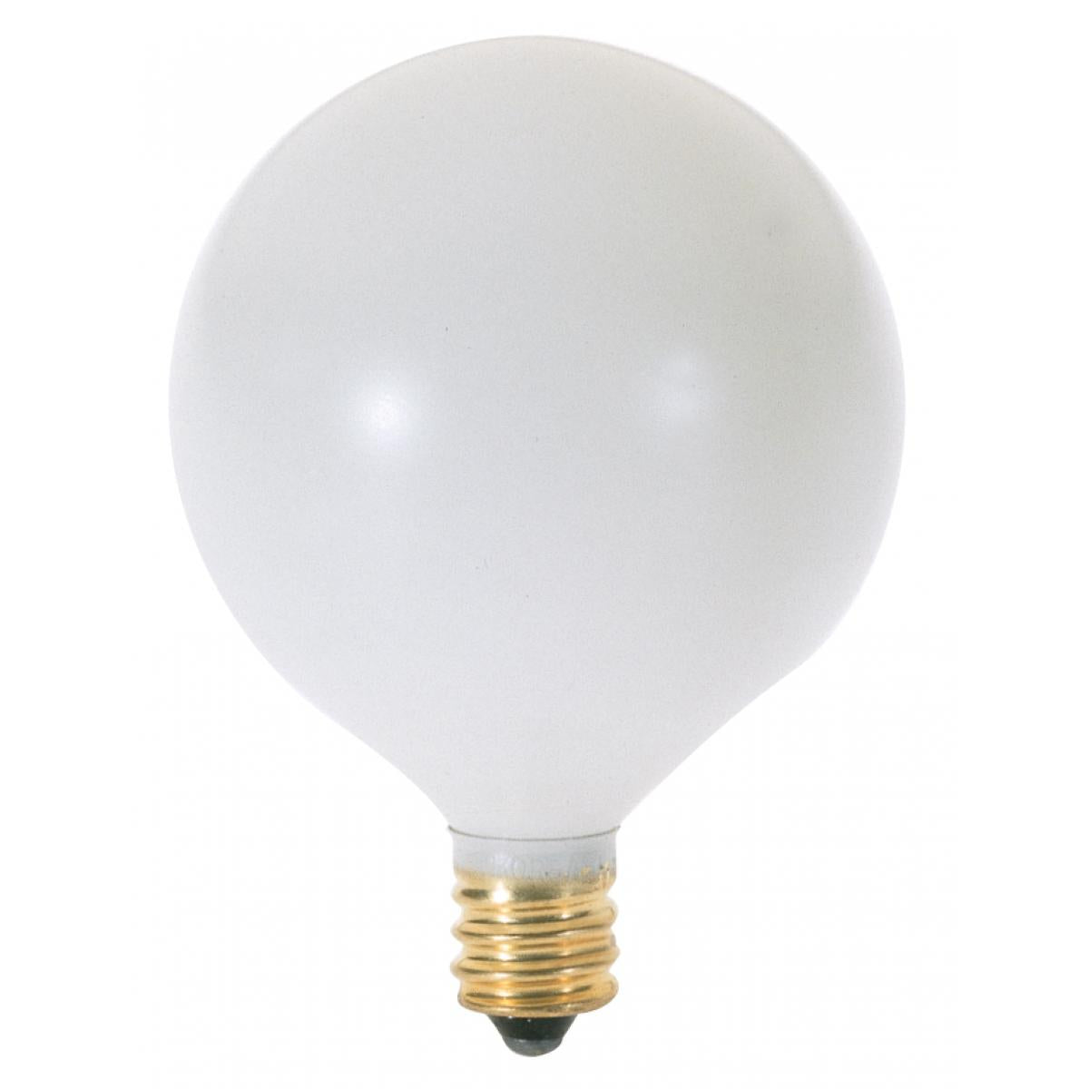 G18 1/2 Incandescent Medium Base Globe Light Bulb – Gloss White