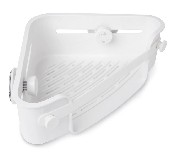 Moda 4 Tier Tension Corner Shower Caddy White