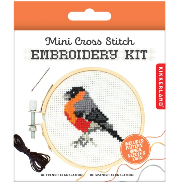 Cactus Mini Cross Stitch Embroidery Kit – Kikkerland Design Inc