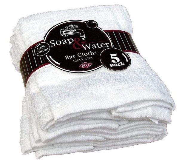 Ritz White Cotton Bar Mop Dish Towel – 3 Pack