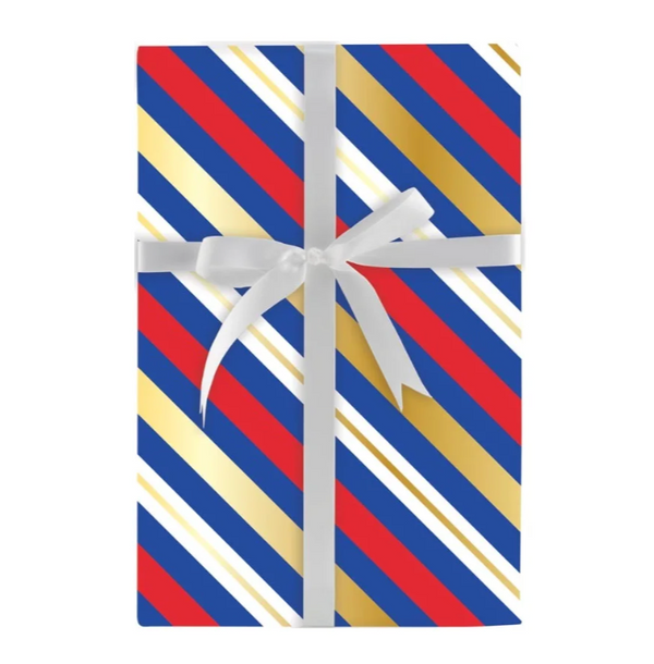 Red White Blue Nautical Anchor Gift Wrap Wrapping Paper 15ft Roll