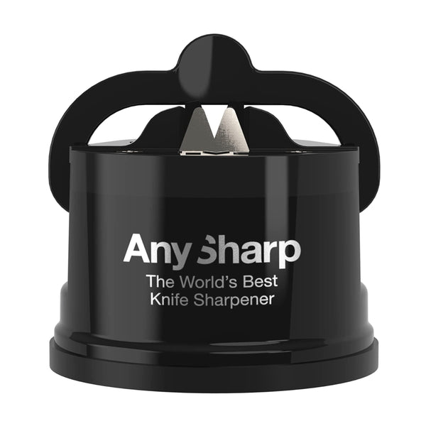  AnySharp Essentials - Knife Sharpener with PowerGrip - For  Knives and Serrated Blades - Blue: Manual Knife Sharpeners: Home & Kitchen