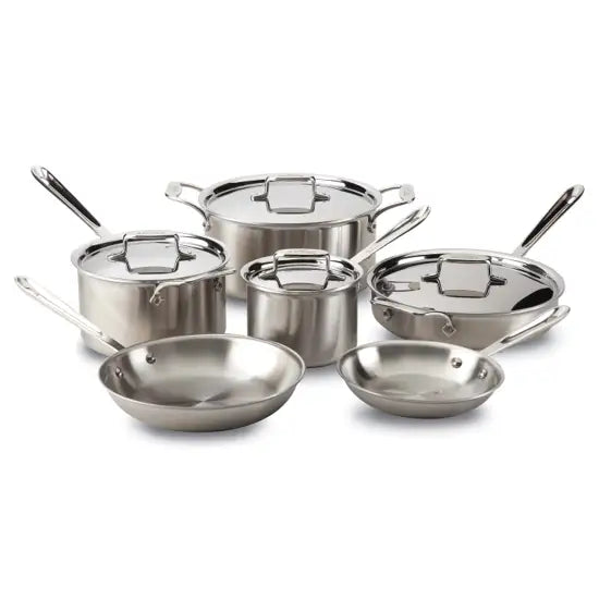 All-Clad D5 Brushed Stainless Steel Saute Pan with Lid – 3qt