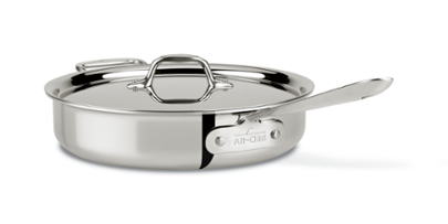 All-Clad d5 Brushed Stainless Steel 3-Quart Sauté Pan with Lid + Reviews