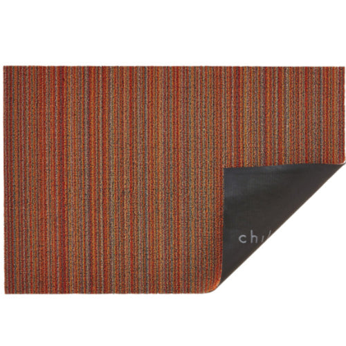 Skinny Stripe Shag Utility Floor Mat, Shadow - 24x36
