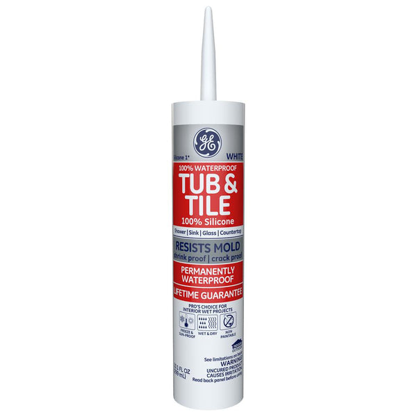 Gorilla Waterproof Caulk & Seal 100% Silicone Sealant - White