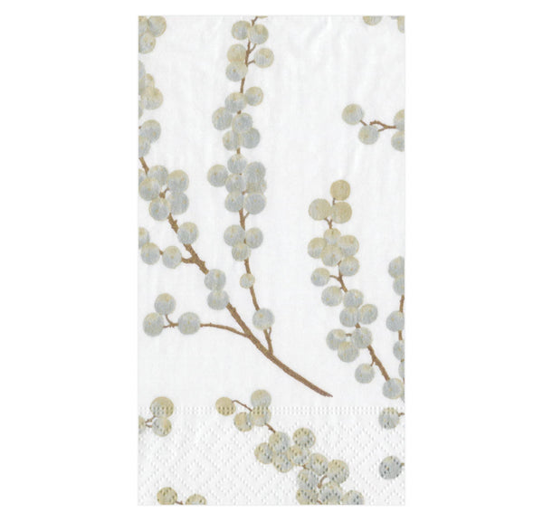 Caspari Paper Linen Solid Guest Towels - Ivory – 12Pk