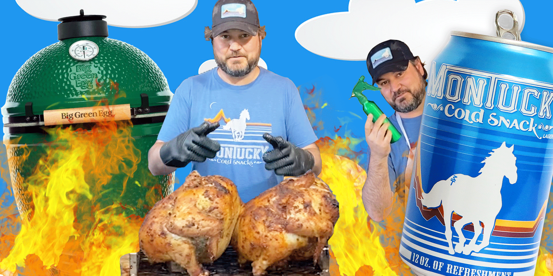 Cookin' with Cold Snacks | Beer Can Chicken - Montucky ...