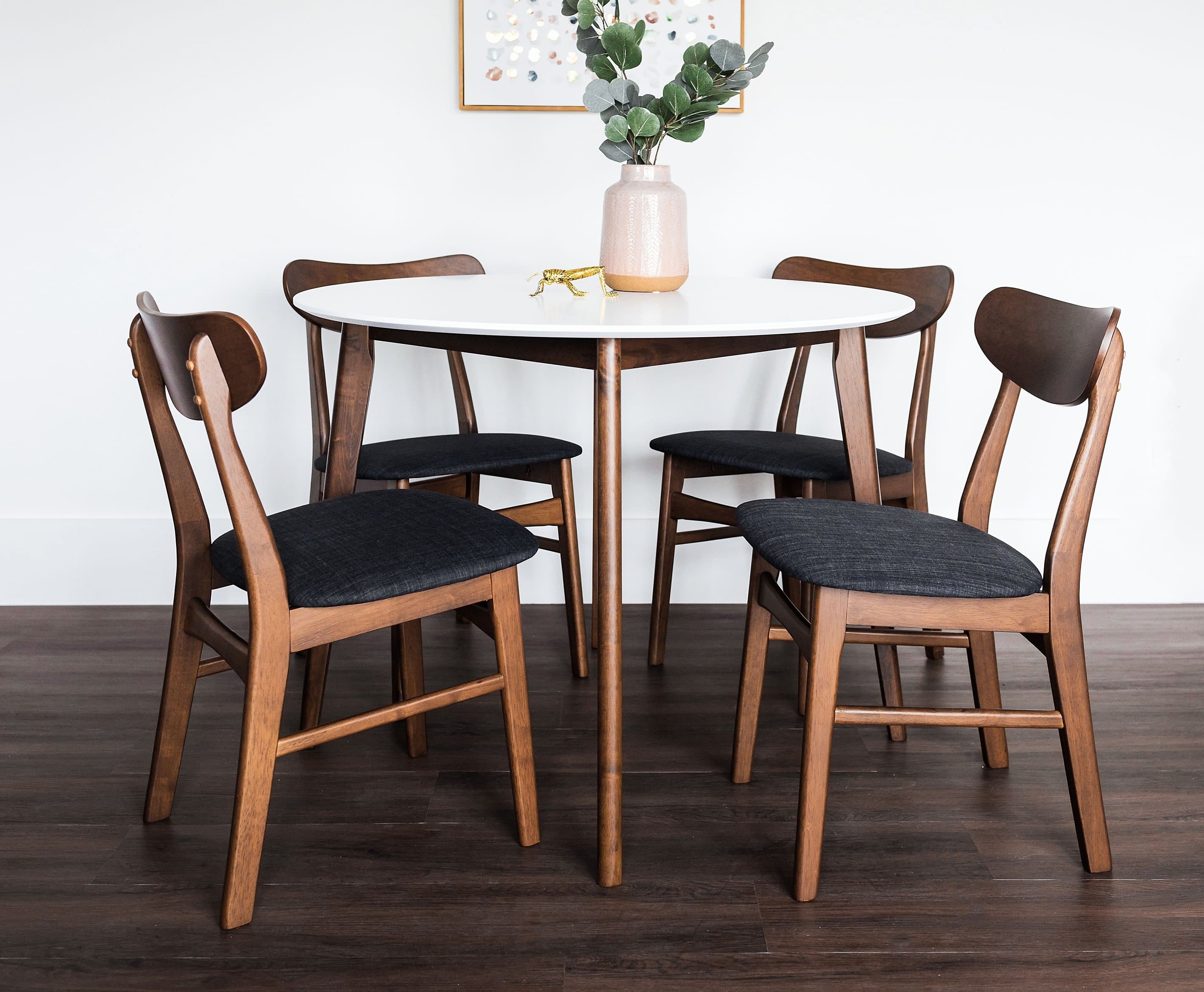 mid century modern round kitchen table