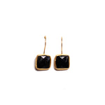 Earrings - Antika - Single Stone Small Black Onxy Stone