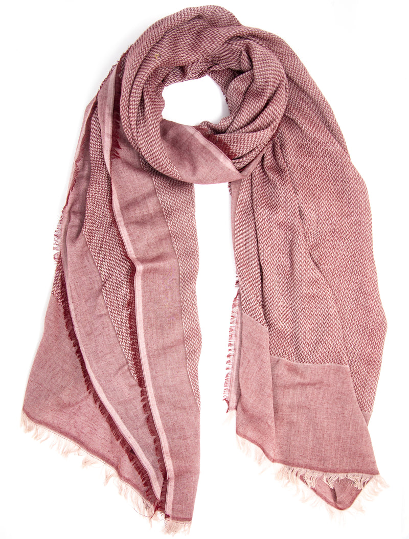 red and cream scarf