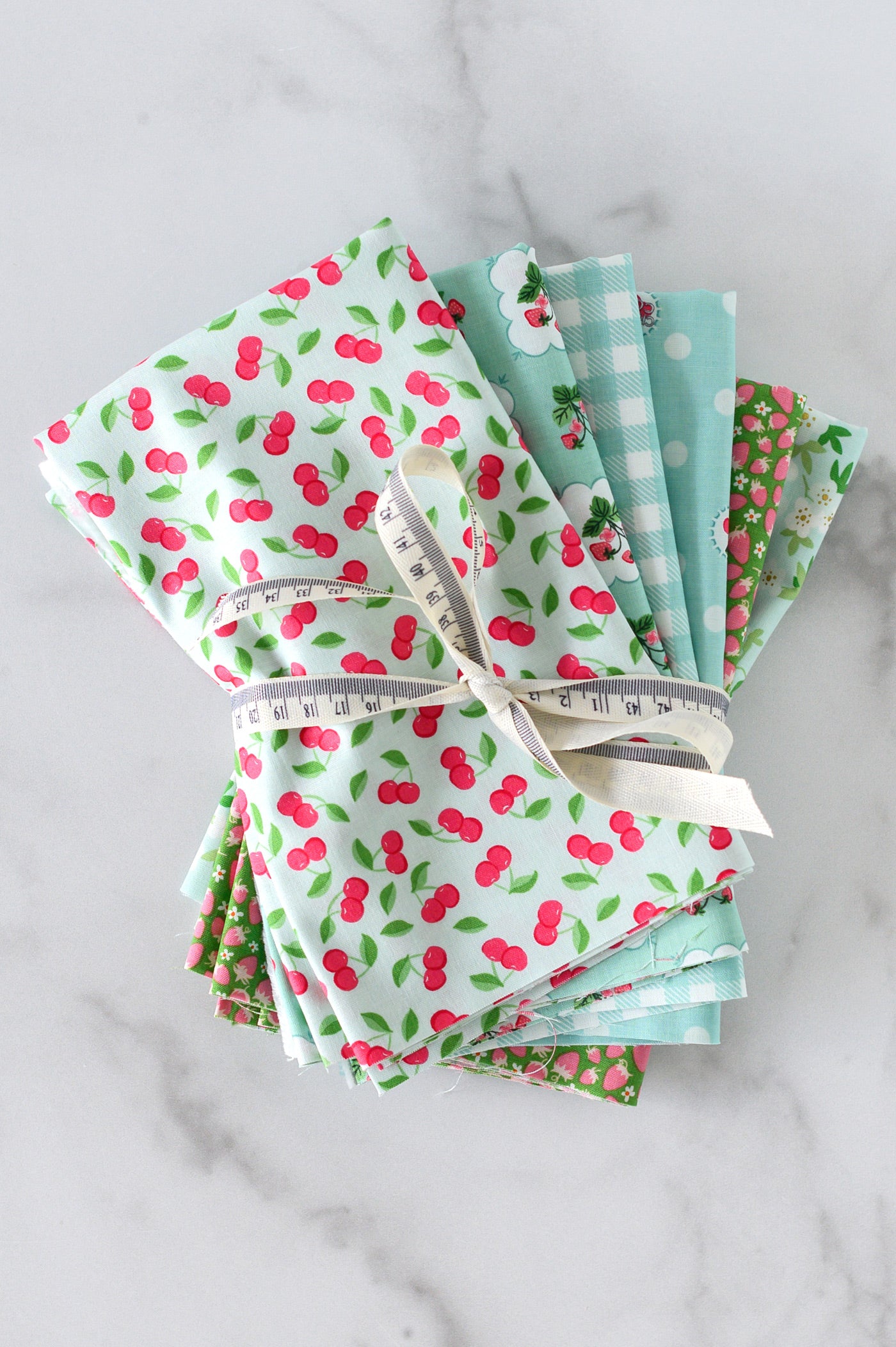 Aqua Summer Picnic Fabric Bundle
