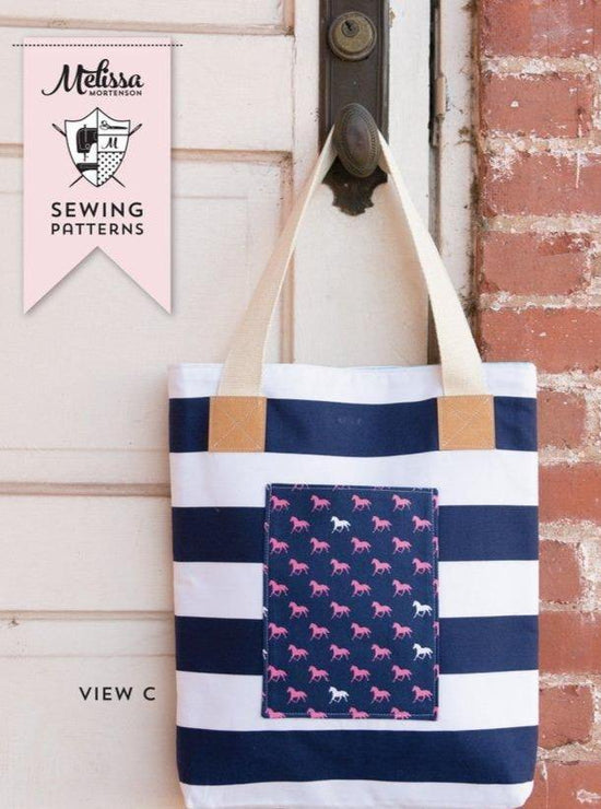 The Bookish Tote PDF Sewing Pattern Tote Bag Sewing Pattern 