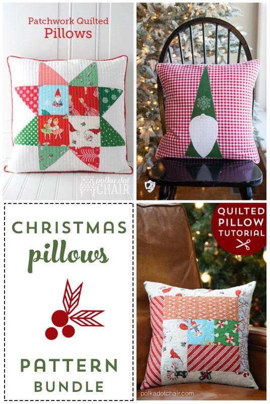 Download Christmas Pillow Tutorial Pattern Bundle - Polka Dot Chair