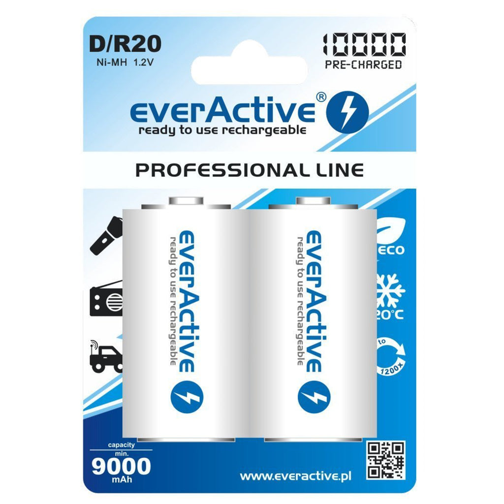 EverActive NC-800 professional battery charger with 8 batteries
