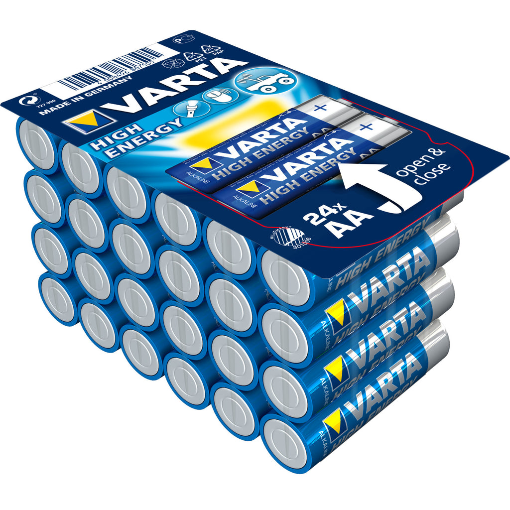 48 PCS Varta Longlife Power Alkaline Battery Set 24 x R-03 LR3 AAA + 2 –  Euroelectronics EU
