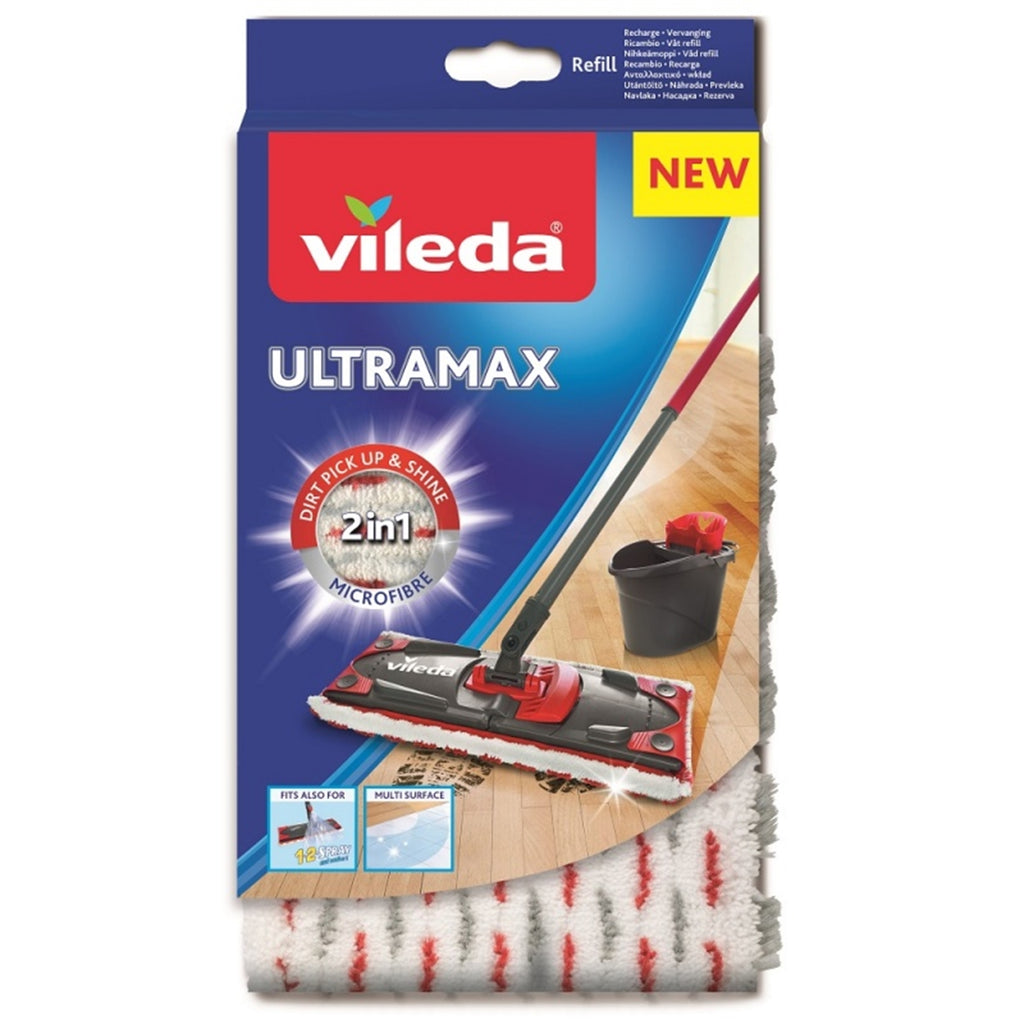 Vileda 167749 Vileda Turbo ricambio pad Ricarica microfibra 3in1 40% in più  efficiente per Vileda Turbo Mop – Euroelectronics EU